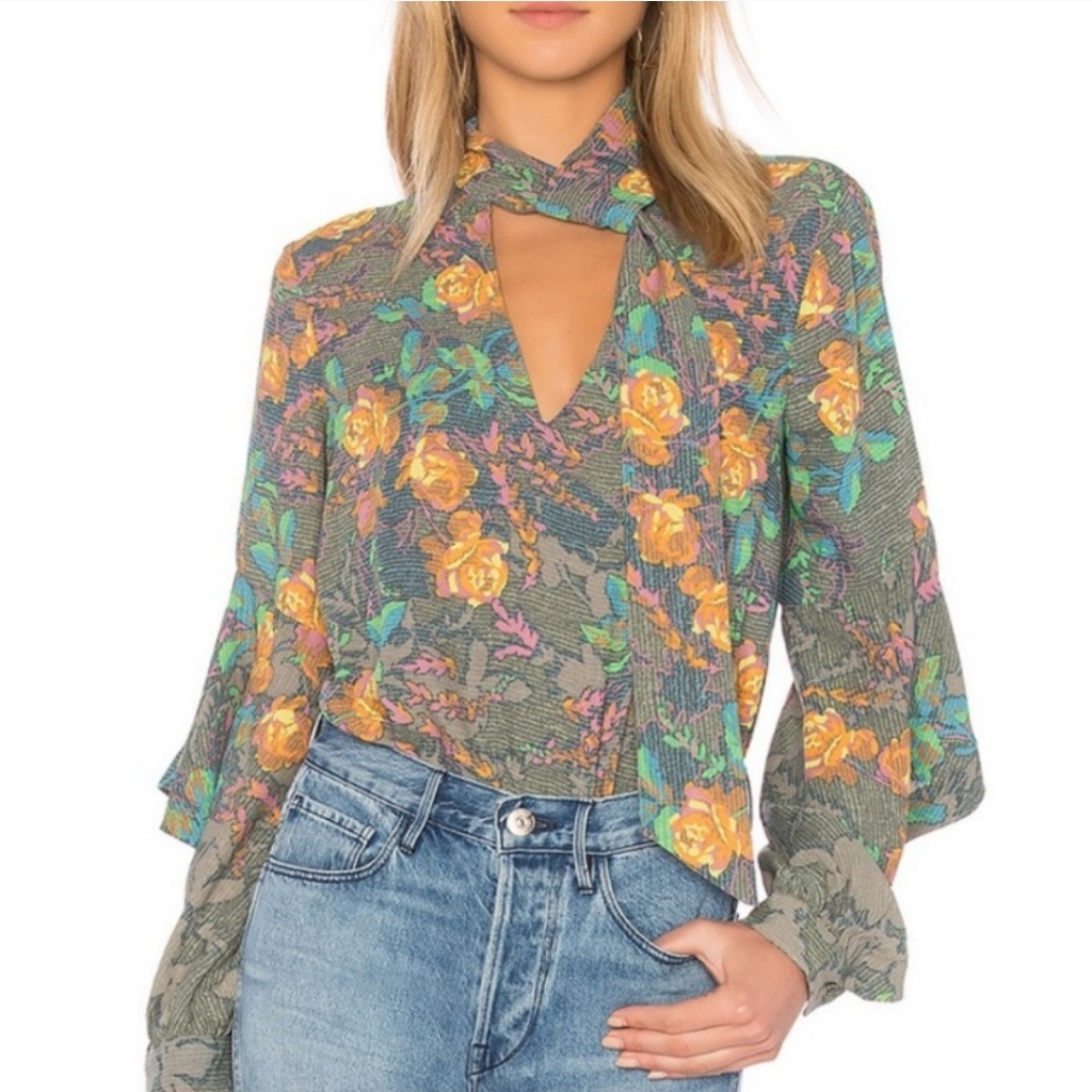 Womens Bcbg Maxazria Jade Blouse Scarf Top Size S